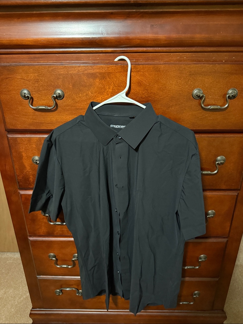 Spencer's Black Short-Sleeve Button-Down Shirt